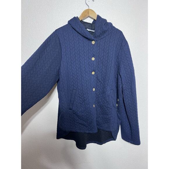 Women Jacket 3XL Plus Fisherman Sweater Cardigan Hoodie Casual Cellabie Comfy - Picture 10 of 13